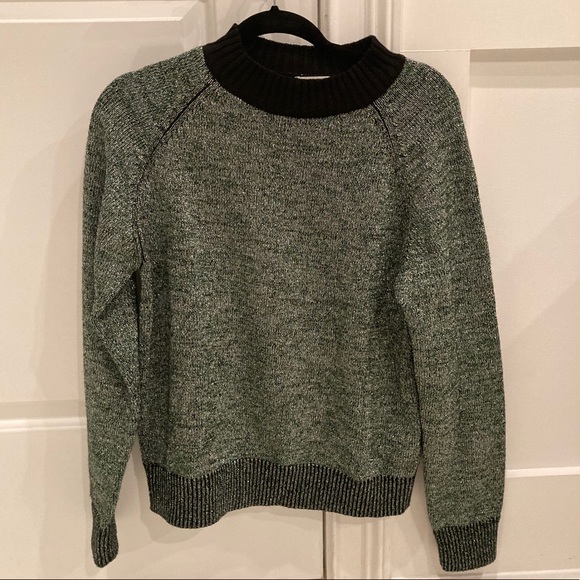 Dries Van Noten Green Metallic Sweater 